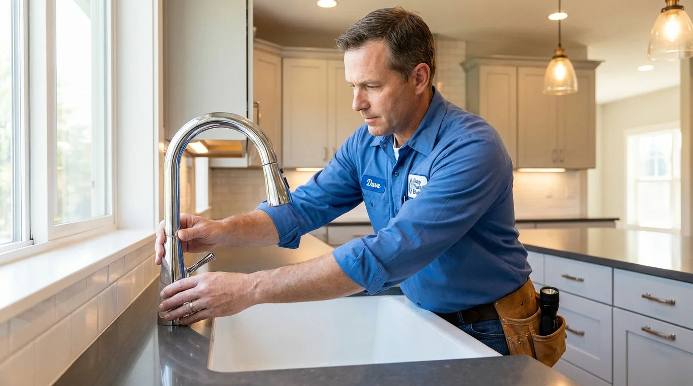 Kitchen faucet installation by Johns Plumbing LLC in Kenvil